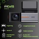 Camera Auto DVR Evolve-x® RVision X2, de bord, 4K Ultra HD 2160p, Wi-Fi, Vedere nocturna cu WDR, G-Sensor, Inregistrare in bucla cu 3 setari, Unghi larg, Aplicatie Smartphone, Ecran 1, 47 inch, Camera marsarier Full HD 1080p inclusa, gri
