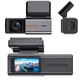 Camera Auto DVR Evolve-x® RVision X2, de bord, 4K Ultra HD 2160p, Wi-Fi, Vedere nocturna cu WDR, G-Sensor, Inregistrare in bucla cu 3 setari, Unghi larg, Aplicatie Smartphone, Ecran 1, 47 inch, Camera marsarier Full HD 1080p inclusa, gri