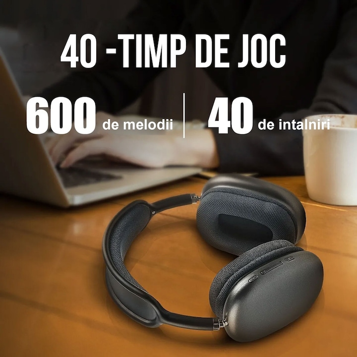 Casti Over the Ear, Dytimeem, D9002, Wireless, Bluetooth, Microfon