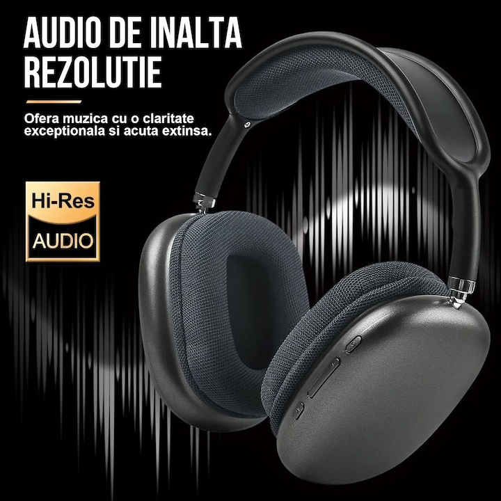 Casti Over the Ear, Dytimeem, D9002, Wireless, Bluetooth, Microfon