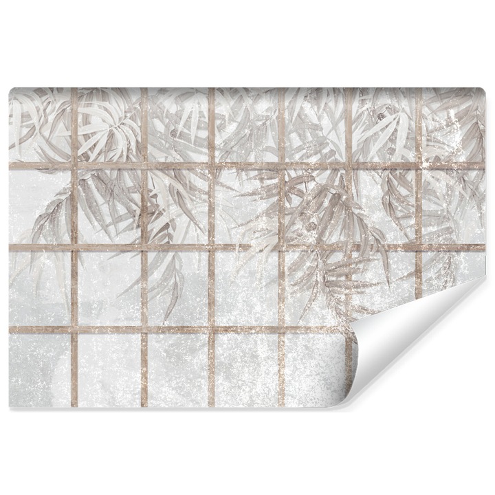 Fototapet Muralo Decor modern pentru dormitor cu efect de abstractizare 3D 90 cm x 60 cm pe un perete de beton