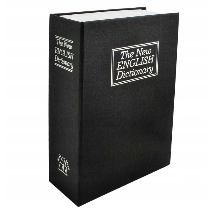 MAXY könyvbe rejtett széf, 24x15,5x5,5 cm, fekete, 2 kulccsal