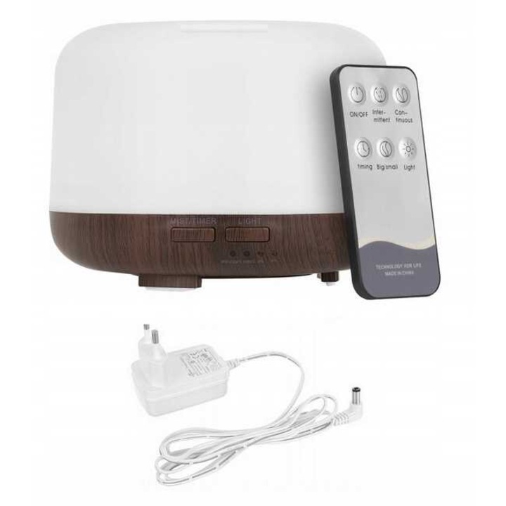 4 az 1-ben párásító, MAXY N11056, fehér-barna, 300ml, távirányítóval, ionizációs funkcióval, LED lámpával