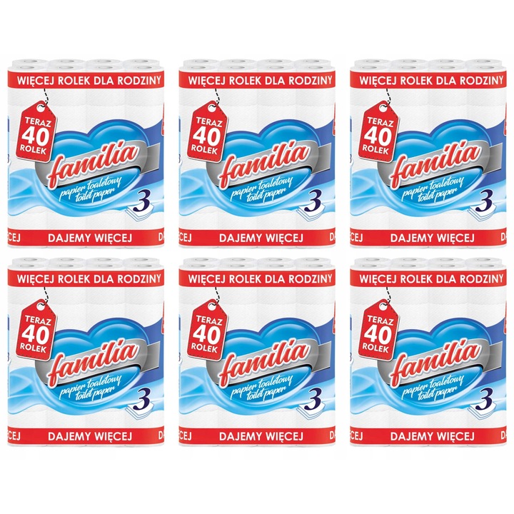 Set 6 pachete hartie igienica 3W, PRIVATE LABEL TISSUE, 240 role