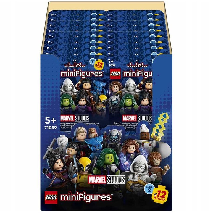 LEGO Minifigura készlet, Marvel Series 2, 36 figura, többszínű