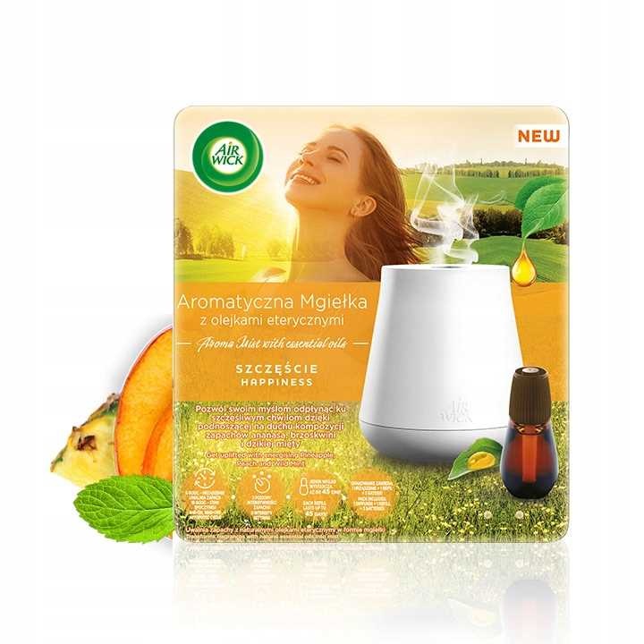 Odorizant camera Air Wick, Aromatica, 20ml, set cu ulei esential, 3 niveluri intensitate, design elegant