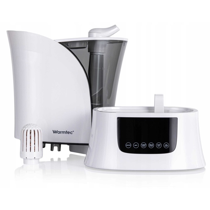 Warmtec Mist Up párásító, ultrahangos, ionizációs, 300ml/h, 5L, fehér, 27x38x19cm