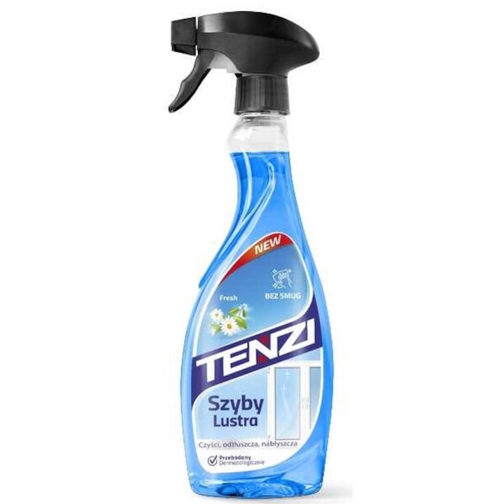 Solutie curatat geamuri Tenzi Home Pro, fara urme, parfum proaspat, 0.5L