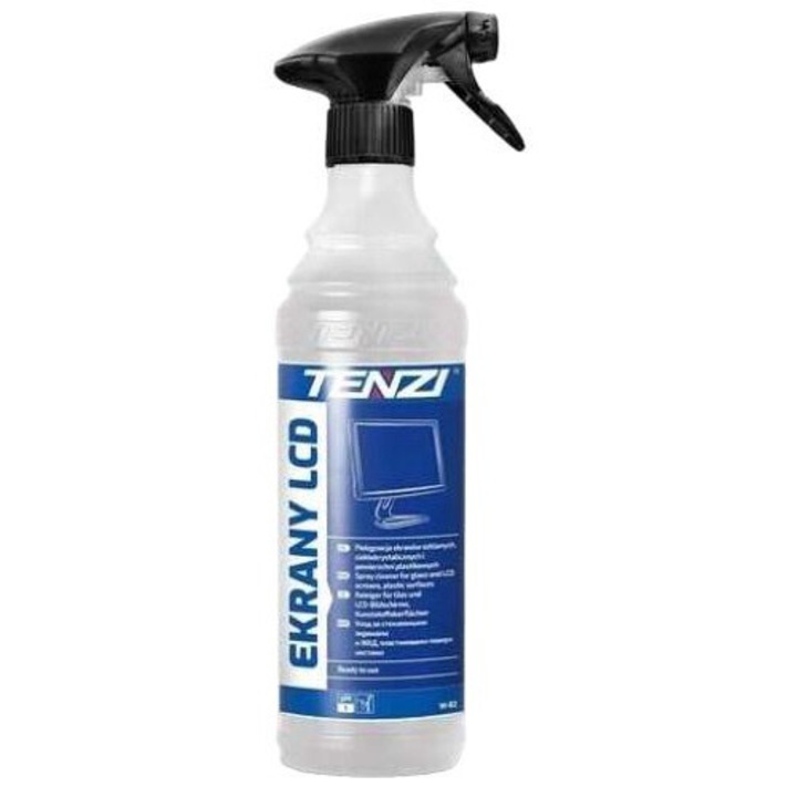Spray de curatare pentru ecrane LCD/LED, Tenzi, Antistatic, Fara alcool, 0.6L