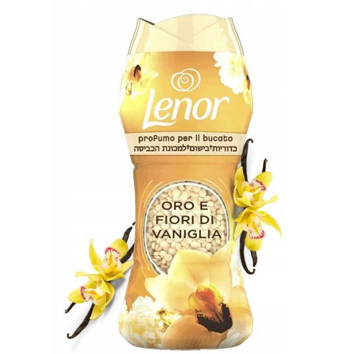 Bilute Parfumate Lenor, vanilie, parfum intens, utilizare pentru toate tipurile de tesaturi
