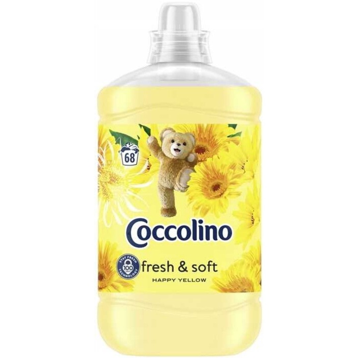 Unilever Coccolino Core Happy Yellow балсам за пране, летен аромат на цветя, 1700 мл