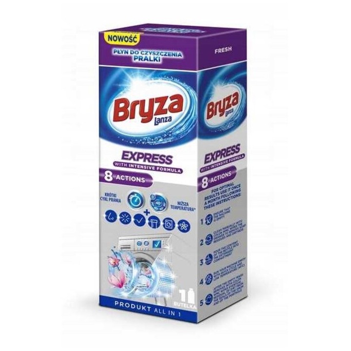 Detergent universal Bryza EXPRESS, lichid, 250ml, curata si protejeaza masina de spalat, parfum proaspat