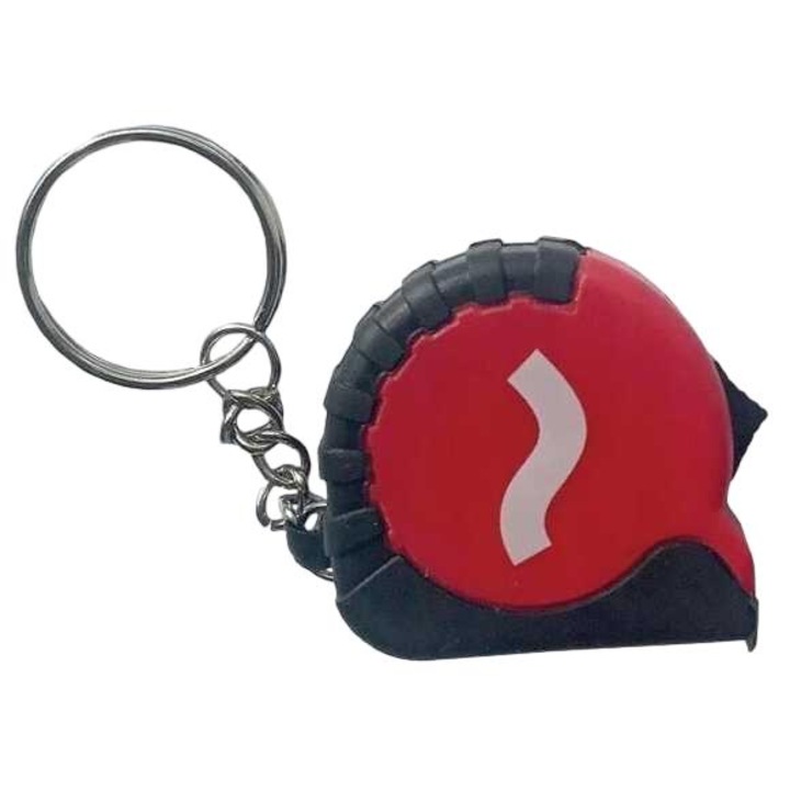 Ruleta de masurat RAW-POL, Mini, 1mx6mm, rosu-negru