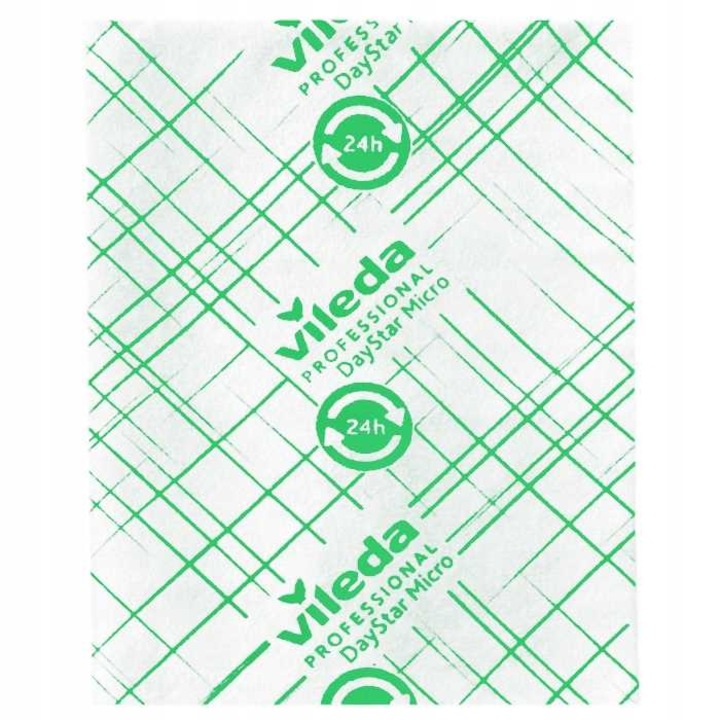 Laveta, Vileda Professional Micro, verde, tehnologie Micron Fibre