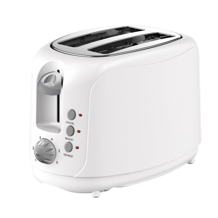 Prajitor de paine TOO TO-2SL-110-W alb, 2 felii