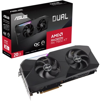 Placa video ASUS Dual Radeon RX 7900 XT OC Edition, 20GB GDDR6, 320-bit