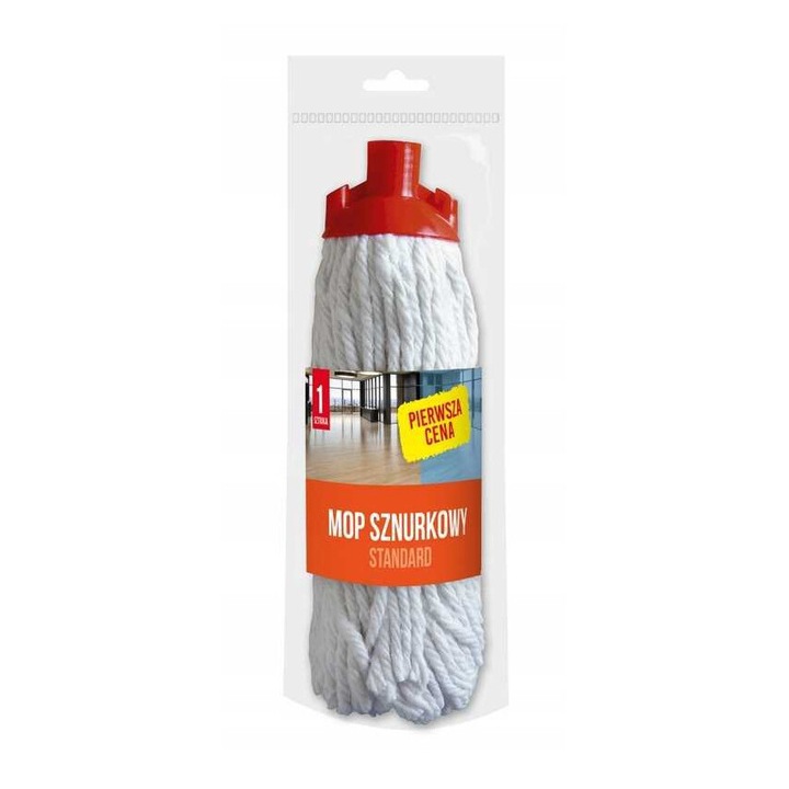 Cap de mop, Stella, alb, 6x7.5x30cm