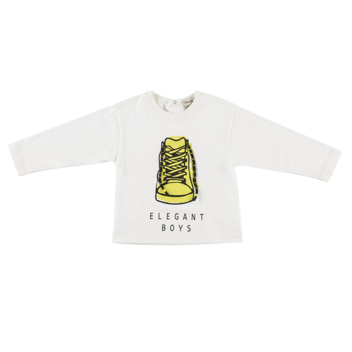 Bluza subtire cu maneca lunga si imprimeu PANCO - Elegant, Ecru, pentru baietei, Ecru