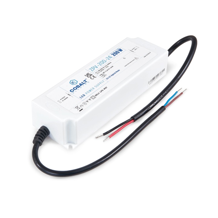 CobaltElectro ZPV 24V 200W 8.3A IP67 sursa de alimentare LED, garantie 5 ani