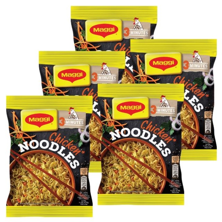Пакет Нудъли Пиле, MAGGI Noodles Chicken, 5 бр.x 59.2g