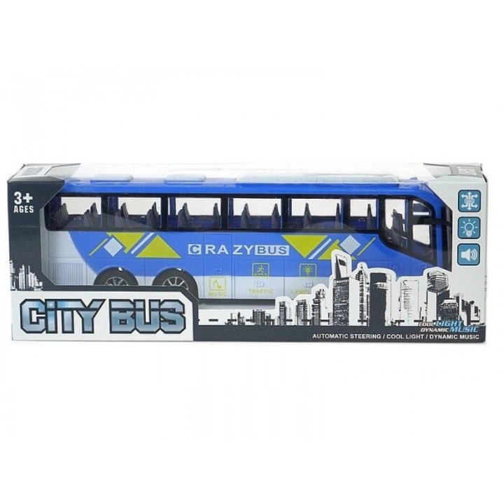 Autobuz cu telecomanda ADAR, lumini si muzica, 1:24, 93x367mm