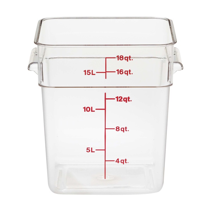 Cutie alimentara, Cambro, CamSquare, Policarbonat, 17.2l, Transparent