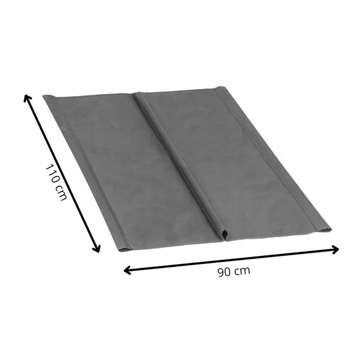 Покривало за градинска люлка, седалка и облегалка, 110х90см, тъмно сиво, Брезентово