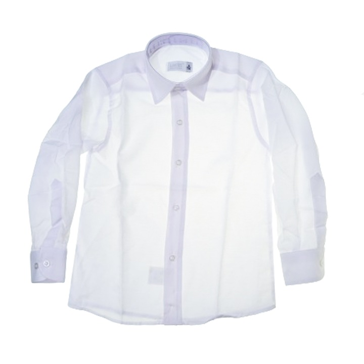 Camasa cu maneca lunga pentru baieti La Kids 1696-08, Alb 110242