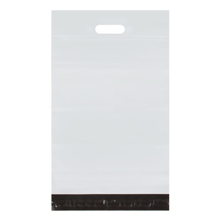 Plic curierat cu maner, 310 x 420 + 70 mm, 110 microni, 50 buc/ set, Alb