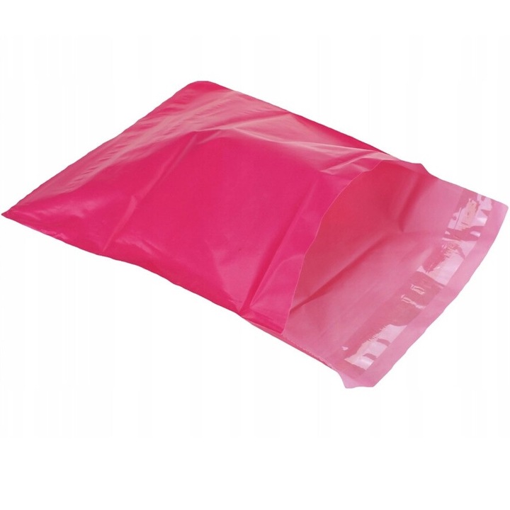 Plic curierat fara buzunar, 540 x 750 mm, 110 microni, 50 buc/ set, Roz inchis