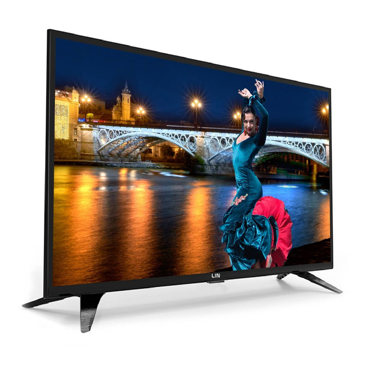 Televizor LIN 32D1700 LED 81 cm, HD Ready Linux, YouTube, HDR, Smart, Wifi, A+, Negru