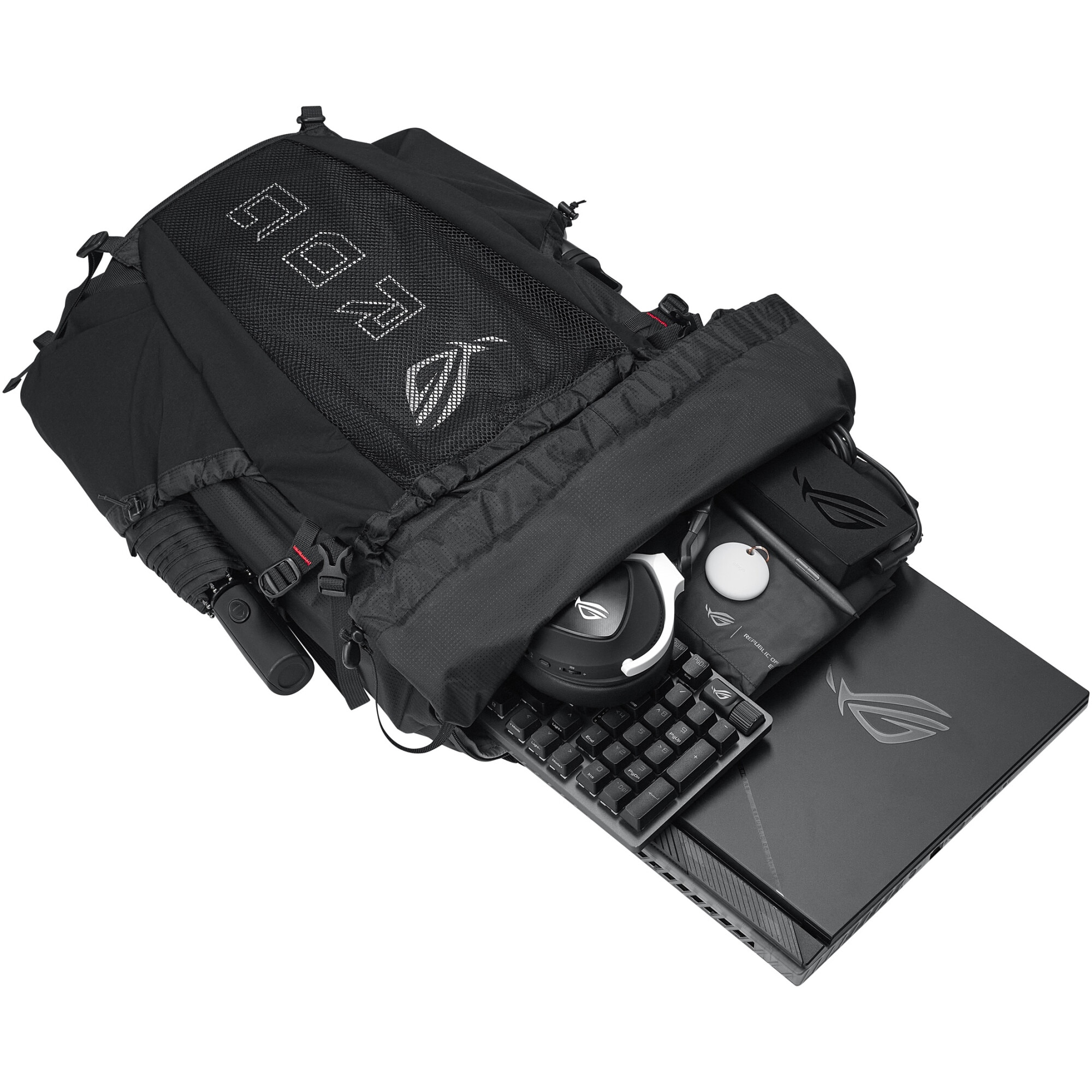 Rucsac laptop gaming ASUS BP3800 ROG ARCHER ERGOAIR 18", 55 x 33 x 21 cm, Negru