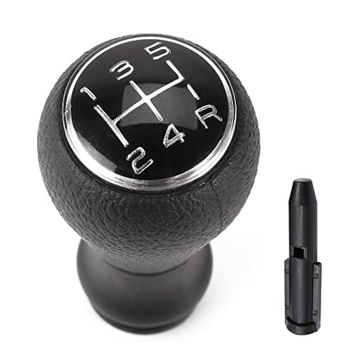 Maneta schimbator viteze manual 5 trepte, OBEST, ABS si metal, negru, 10x6x6cm