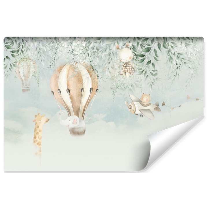 Fototapet Muralo Baloane pastel 368 cm x 254 cm decor minunat pentru camera unui copil cu efect 3D
