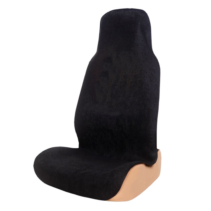 Husa scaun auto Autocise, impermeabila, negru, 142x52cm, poliester