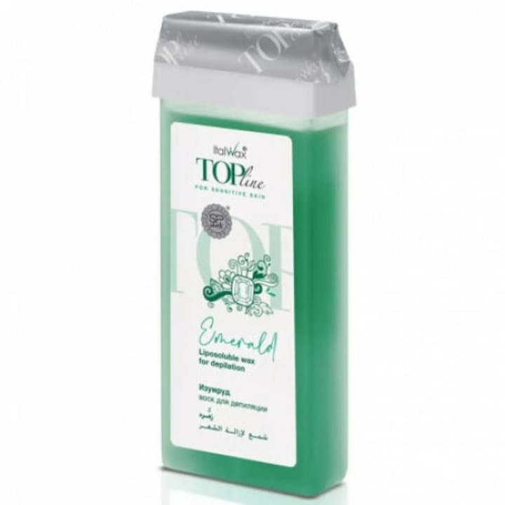 Епилатор восък за чувствителна кожа Top Line Emerald 100 ml, Italwax