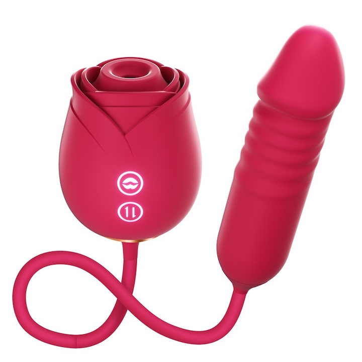 Vibrator Dildo jucarii sexuale feminine cu vibrator inserabil pentru punctul G si 10 moduri de supt pentru clitoris mamelon anal Dildo masini de sex
