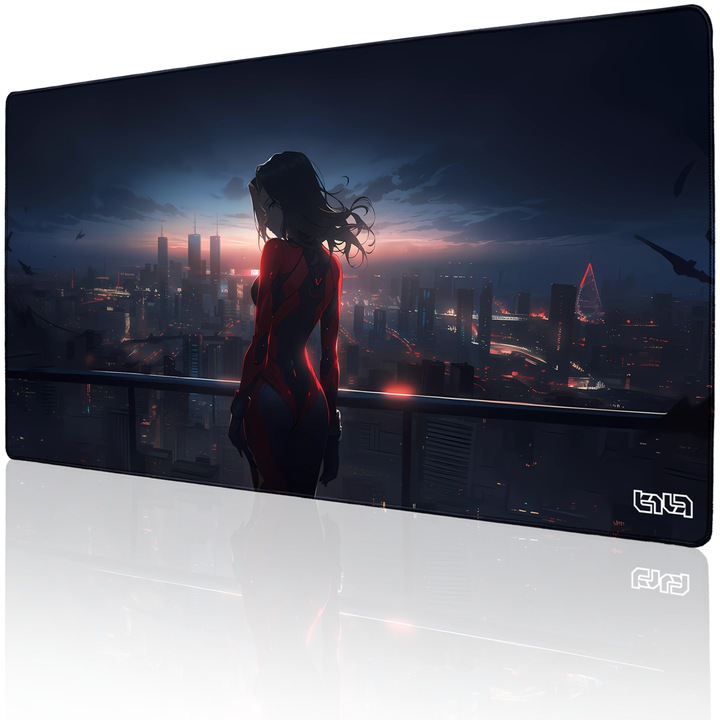 Mousepad TILT Superbohaterka Haru 100x50cm, suport pentru incheietura, antiderapant