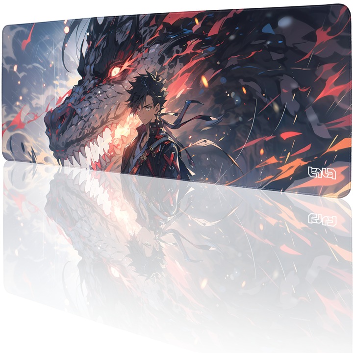 Mousepad TILT Smoczy Straznik, antiderapant, cusaturi manuale, 80x30cm
