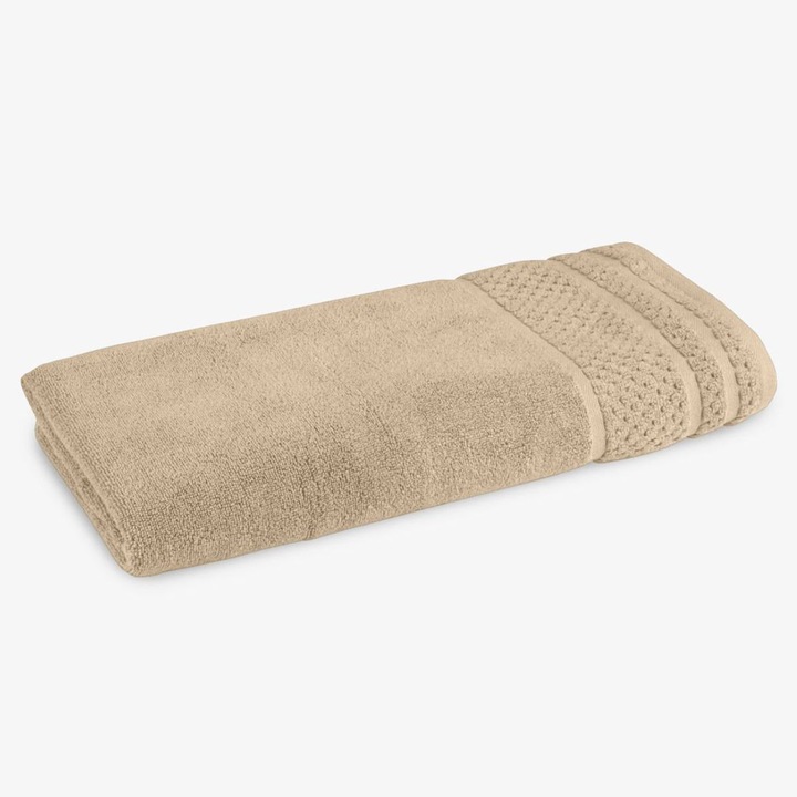 Кърпа за тяло Dilios Bamboo, 70x140 см, 50% бамбукови влакна, 50% памук, 550 гр/м2, Висока абсорбираща способност, Антибактериални свойства, Бежов