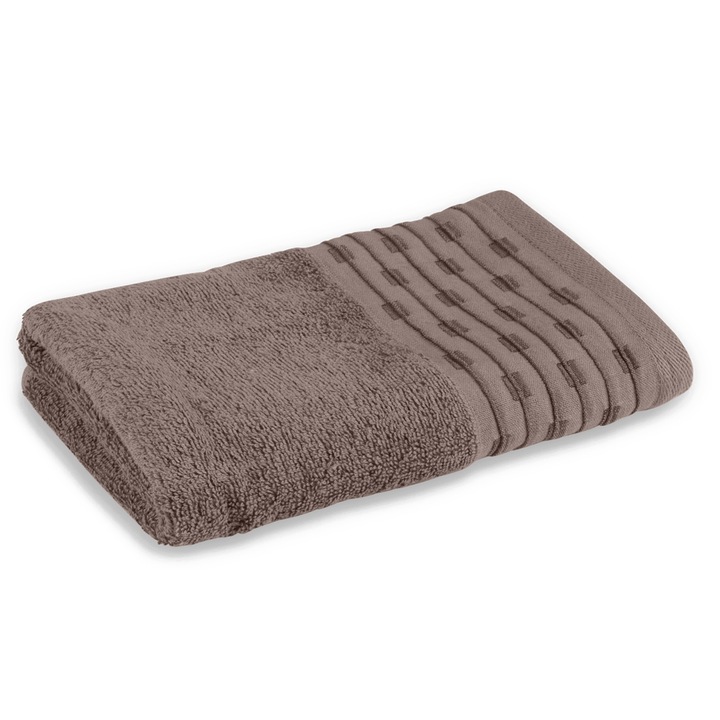 Prosop de fata Theia Dilios, 50x80 cm, 100% bumbac, 480 GSM, maro