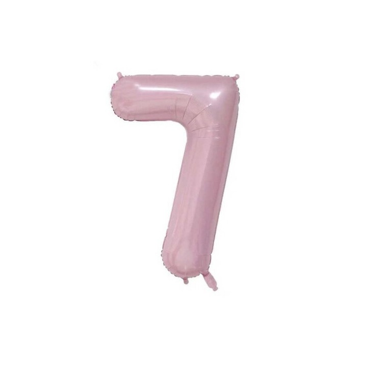 40 hüvelykes 7-es szám lufi rózsaszín