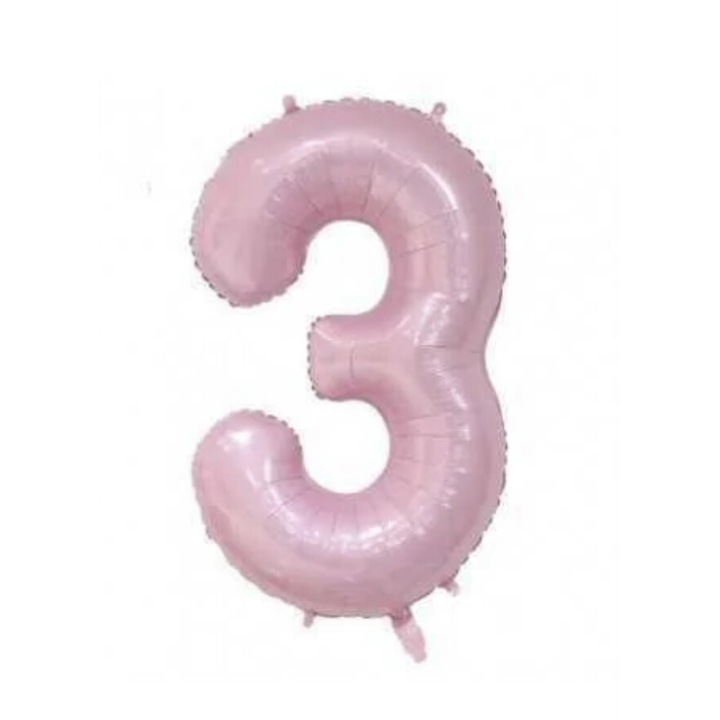 40'' számú 3-as rózsaszín lufi
