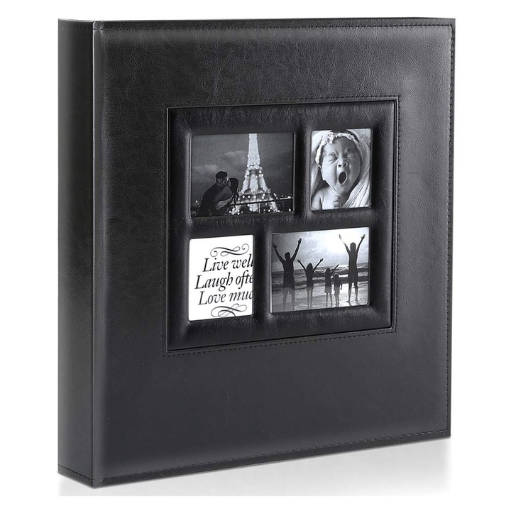 Album foto WALALLA, capacitate 500 fotografii, 34x32cm, negru