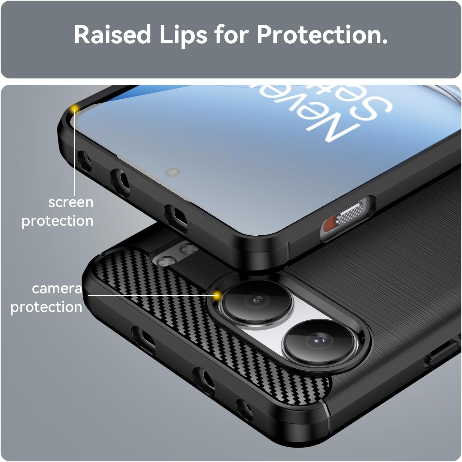 Husa pentru OnePlus Nord 4 Carbon Liquid Silicone negru