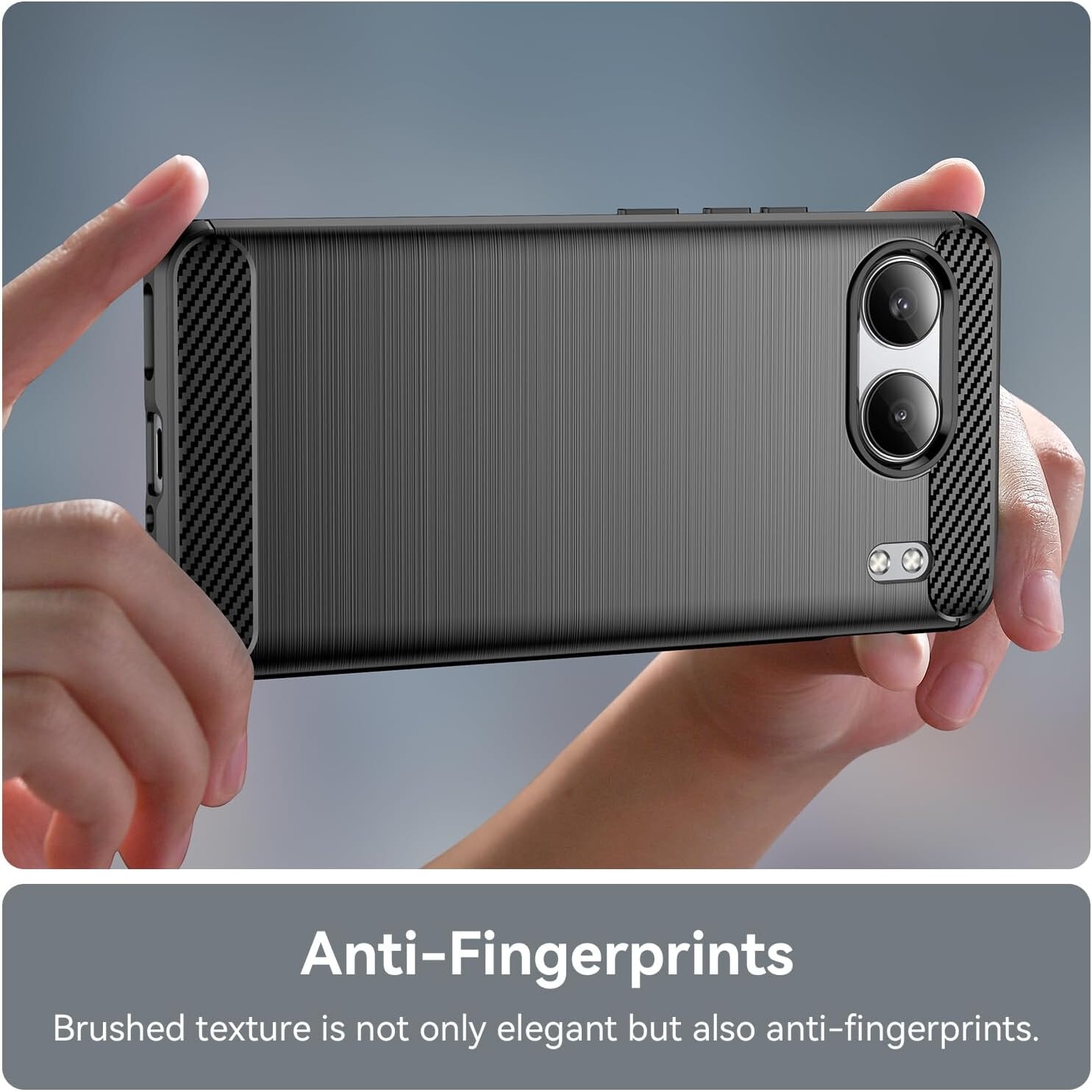 Husa pentru OnePlus Nord 4 Carbon Liquid Silicone negru
