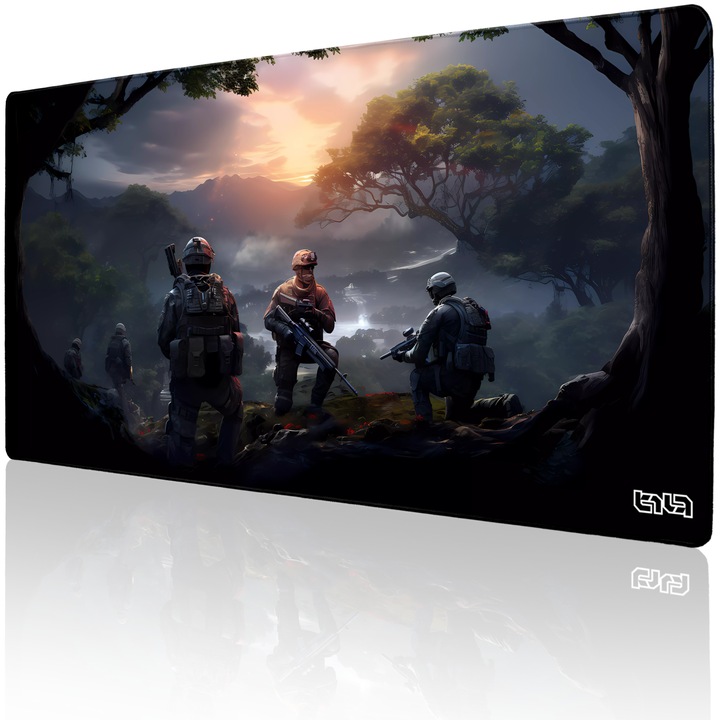 Mousepad TILT 100x50cm, design detaliat, suport pentru incheietura, antiderapant