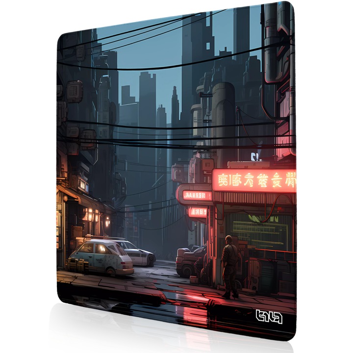 Mousepad TILT Mroczne Zakatki, antiderapant, cusaturi manuale, 50x50cm