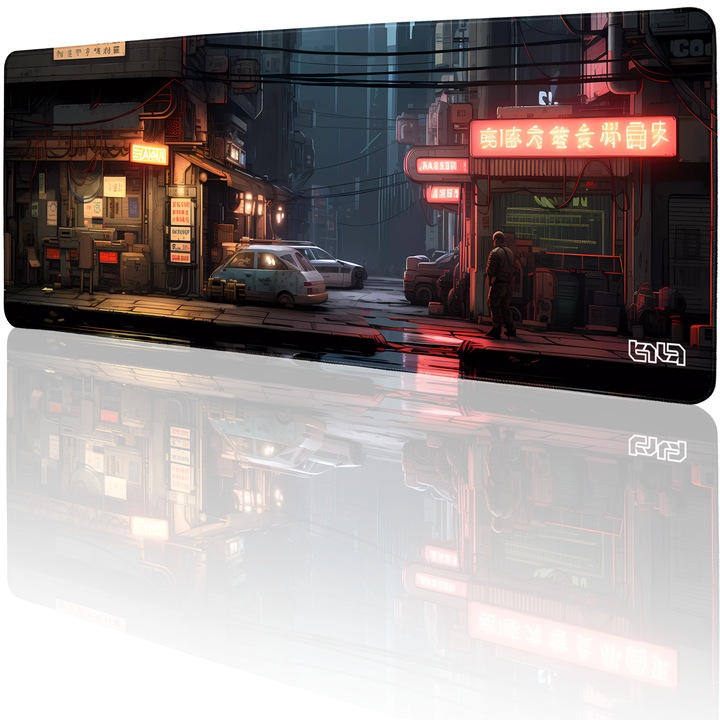 Mousepad TILT Mroczne Zakatki, antiderapant, margini cusute manual, 80x30cm