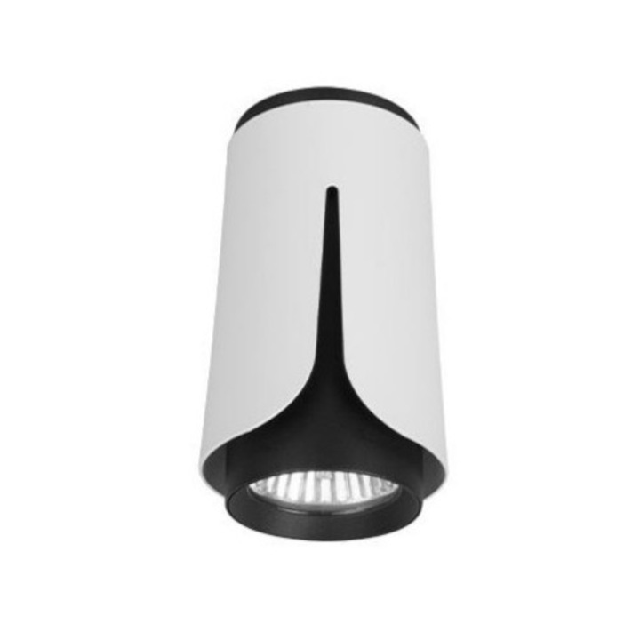 Lustra EW, GU10, alb-negru, 1x35W, aluminiu, otel, O53xO70x115mm